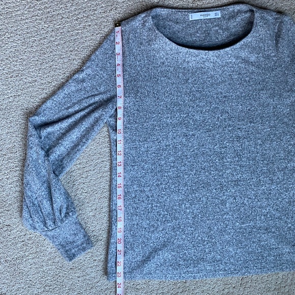 Mango Basics long sleeve sweater puff gray XS - Picture 10 of 15